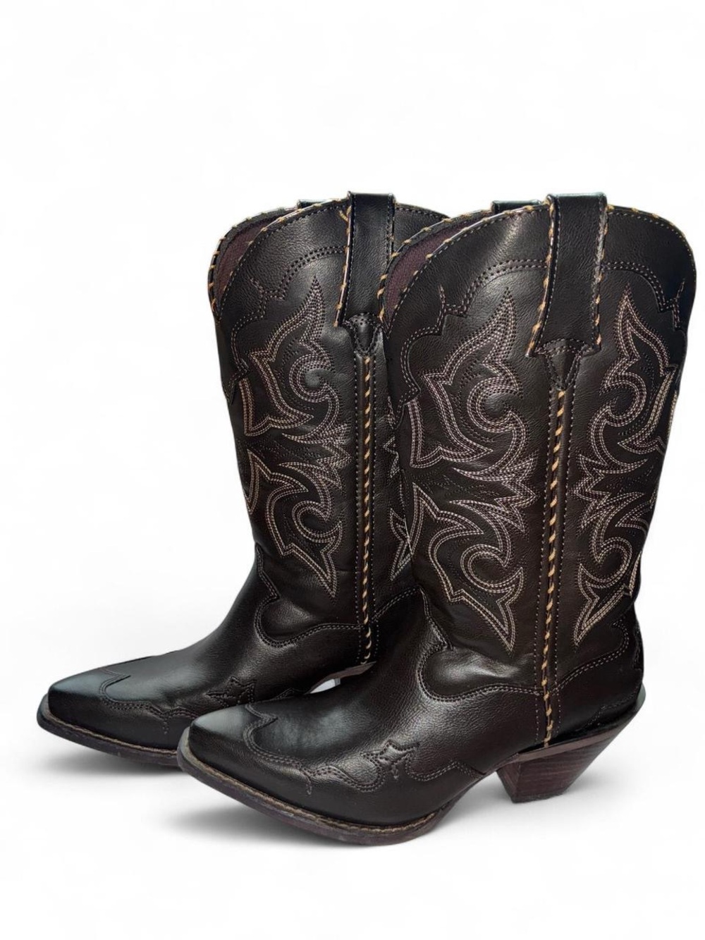 Durango Brown Embroidered Western Cowboy Boots Size 7.5